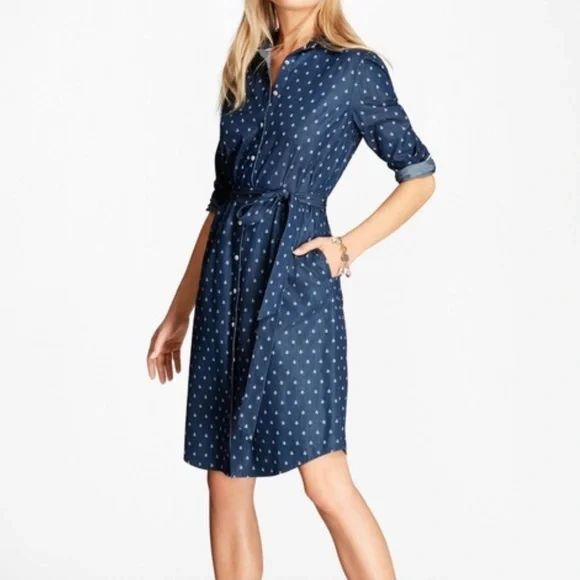 white christmas dresses Ramy Brook Women's Marine Printed Denim Sleeveless Midi Dress - Blue main image 0